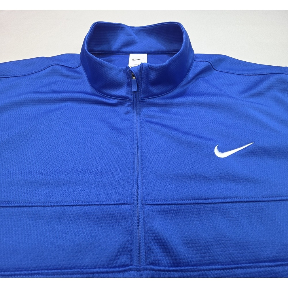 Nike Pullover Mens 2XL LIMITED USE‎ 1/4 Zip Golf Jacket Blue Embroidered DriFit